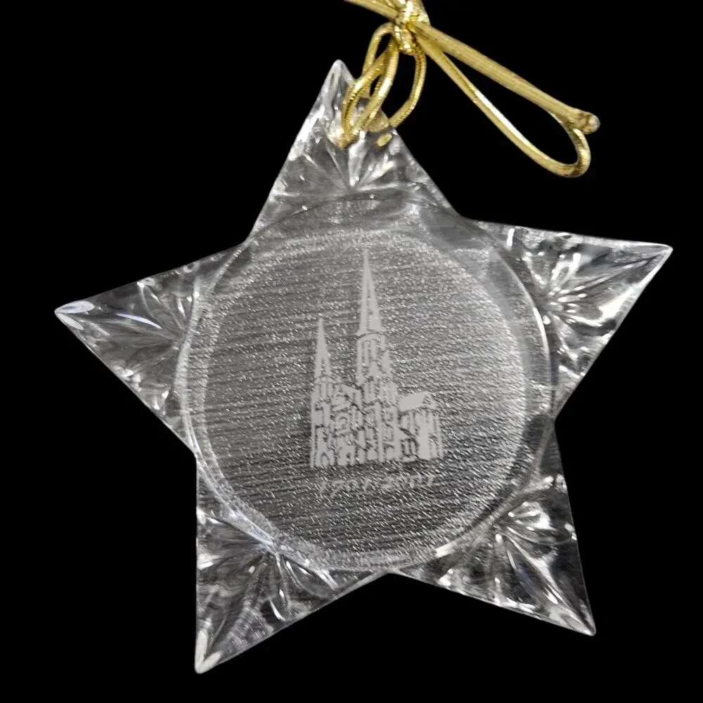 Vintage Millennium Cathedral Acrylic Christmas Ornament Lot of 5 1701-2001